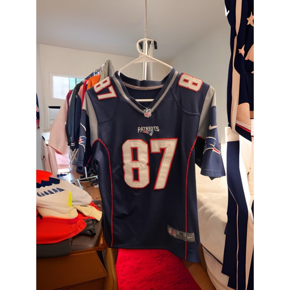 Nike NFL on field England Patriots Rob Gronkwski Jersey youth med